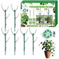 6pack Adjustable Plant Support Pole – Stackable Indoor/Outdoor Support Pole with Clamps, Suitable for Supporting Monstera and Climbing Plants, Garden Accessories, Perfect Replacement for Plant Stakes
