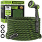 Garden Hose, Flexible Ultra Lightweight Durable, Kink-Free Water Hose with 10 Function Sprayer - Non-Shrinking, Easy to Store, All-Weather, High-Pressure (25FT) - size: 25ft