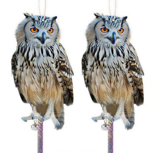 2Pcs Flat Fake Owl to Keep Pigeons Away from Balcony - color: Grey 2pcs