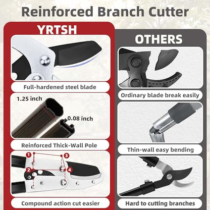 YRTSH Loppers Branch Cutter Heavy Duty Tree Trimmer with Compound Action