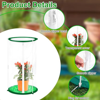 3 Pack Mini Greenhouse Cover, PVC, 22.8×12.6 Inch