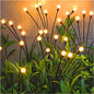 TONULAX Solar Garden Lights - 6 Pack 48 LED Upgraded Solar Swaying Light, Sway by Wind, Outdoor Lights, Yard Patio Pathway Decoration, High Flexibility Iron Wire & Heavy Bulb Base, Warm White - size: 6 Pack