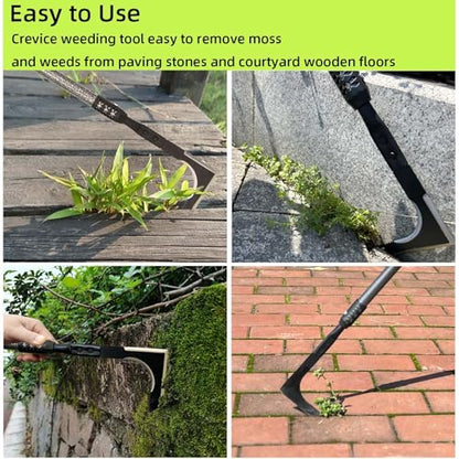 Crack Weeder, 48" Long Handle Crevice Weeding Tool with Soft Grip