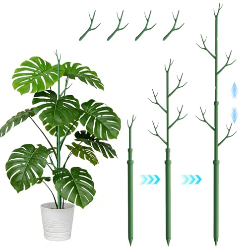 Telescoping Monstera Support Stakes, Detachable Plant Sticks 4 Pack - size: 4PACK-43.3in