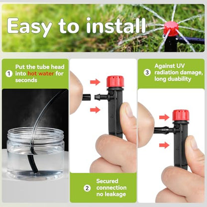 50pcs Adjustable Drip Irrigation Emitters: Garden Drippers for 1/4" Tubing - size: 50pcs Drip Emitters