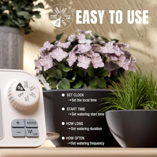 Raddy WS-7 Solar Drip Irrigation Kit, Auto Soil Moisture Sensor