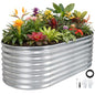 Galvanized Raised Garden Bed 4x2x2ft,Silver Planter Box