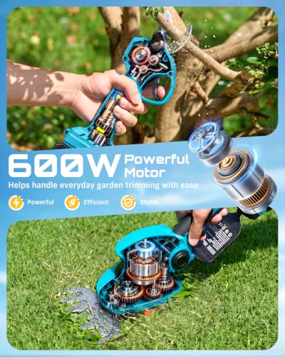 SEESII 3-in-1 Cordless Hedge Trimmer, Grass Shear & Electric Pruning Shears - color: Seesii Blue