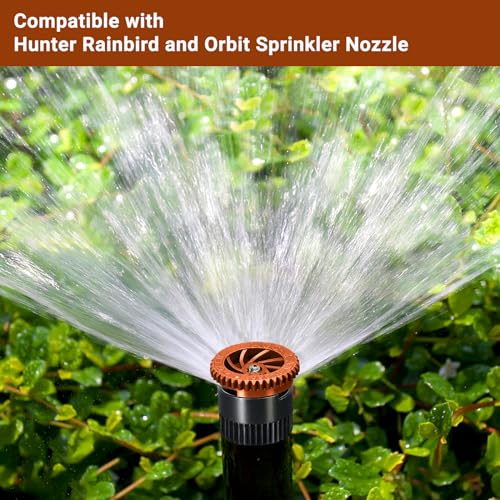 10 Pieces Variable Arc Nozzle, Replacement Pop-up Sprinkler Heads Compatible with Most of Adjustable Pop Up Sprinkler Spray Head for Garden Lawn Irrigation (8AN) - size: 8AN