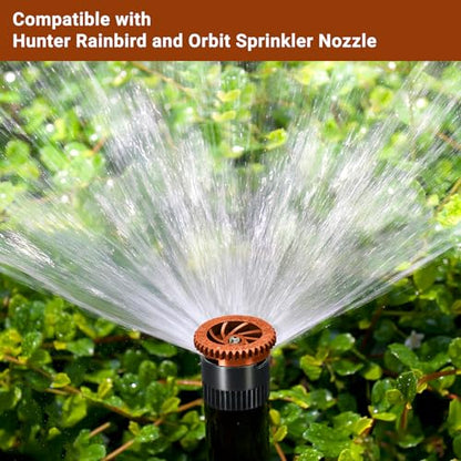 10 Pieces Variable Arc Nozzle, Replacement Pop-up Sprinkler Heads Compatible with Most of Adjustable Pop Up Sprinkler Spray Head for Garden Lawn Irrigation (8AN) - size: 8AN