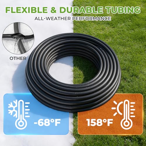 HIRALIY 200FT Drip Irrigation Kit for Garden Watering