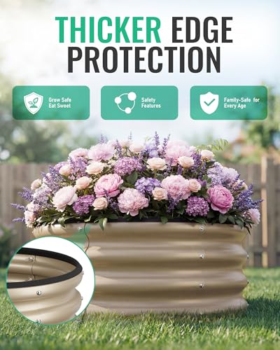 ZXZYHFTY Round Raised Garden Bed Set, 2 Pack, 2 x 2 x 1 Ft, White - color: White