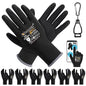 7 Pairs Safety Work Gloves Seamless Nylon Knit MicroFoam Nitrile Coated - size: Large, style: 7 Pairs,black