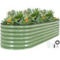 G GOOD GAIN Raised Garden Beds Galvanized, Metal Planter Boxes Kit, Oliver - color: Oliver Green, size: 8×2×1.4ft (1 Pack)