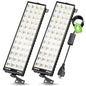 2 Pack LED Shop Lights, 100W 14000LM 6000K Plug in Garage Light Waterproof - size: 2 Piece