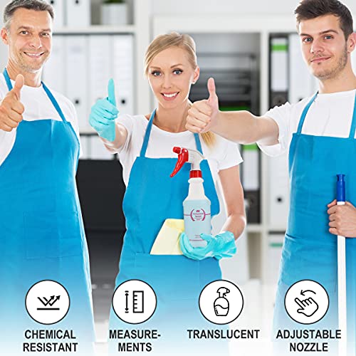 Uineko Empty Spray Bottles, Heavy Duty Sprayer, Mist & Stream, 4 Pack 16 Oz - size: 16 Oz, 4 Pack