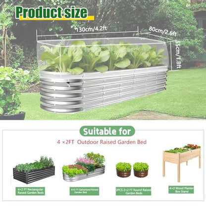 2 PCS Garden Netting for Raised Beds 2x4 FT Pest Barrier Screen - size: 2x4 FT
