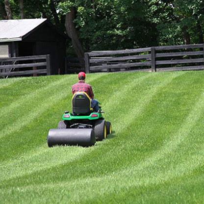 Brinly 42 Gallon 390 lb. Tow-Behind Poly Lawn Roller, 18 by 36" -Flat Black - color: Flat Black