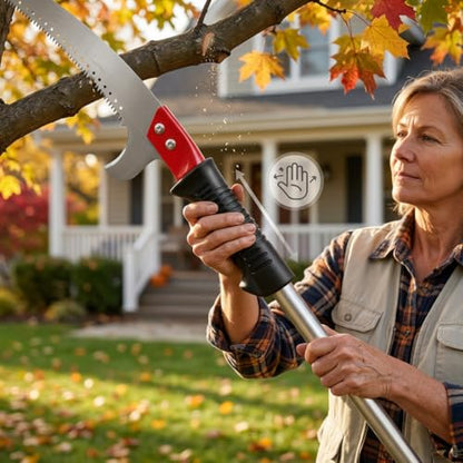 RISETEX Pole Saws for Tree Trimming 9.2 FT, Manual Pruning Saw - size: 9.2FT