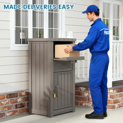 Package Delivery Box for Outside, Parcel Drop Box, Gray, 60 Gallon - color: Gray