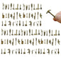 100 Pcs Bronze Color Tool Miniature Figurines Mini Tool Figurines Miniature Tools Including Hammers, Screwdrivers, and Wrenches for DIY Crafts