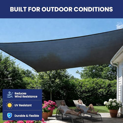 Tarps Now 8' x 10' Heavy Duty Mesh Tarp with 75% Shade and Brass Grommets - Multipurpose Protective Cover Tarpaulin with Air Flow for Tie Downs, Shade, Fences, Canopies, Dump Trucks - Black - size: 8' X 10'