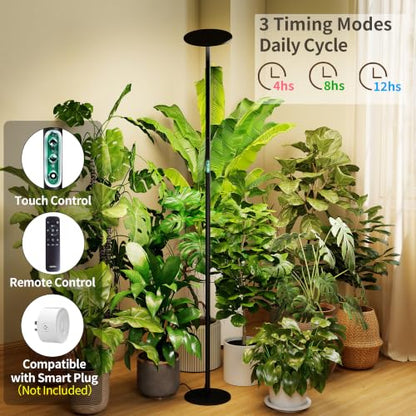 chiphy 69" Grow Lights, 40W Full Spectrum Plant Light for Indoor Plants - color: 2300-6500K, 4/8/12 Timer, Remote