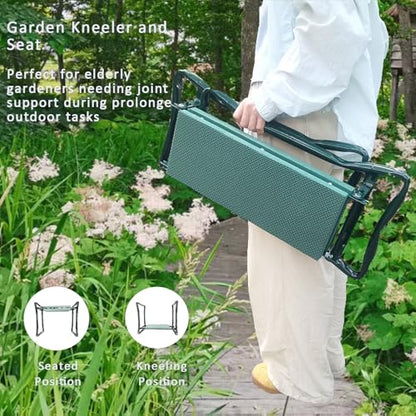 Garden Kneeler and Seat with Large Tool Pouch & Storage Bag