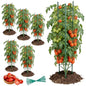 6-Pack 48'' (4ft) Tomato Cages & Trellis – Outdoor Garden Adjustable Plant Support & Stakes for Home Gardeners, Raised Garden Beds & Patio, Supports Climbing Tomatoes, Vegetables & Flowers