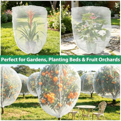 Bird Netting for Garden Protection, 2 Pack 7.21Ft x 5.9Ft Garden Netting - size: 2 Pack 7.21Ft x 5.9Ft