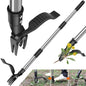 GOXAWEE Stand Up Weed Puller Tool with 46″ Long Handle, Manual Weeder Tool - color: Silver Weed Puller Tool