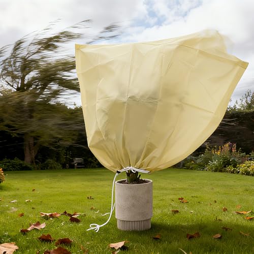 2Pcs Plant Covers Freeze Protection - color: Beige