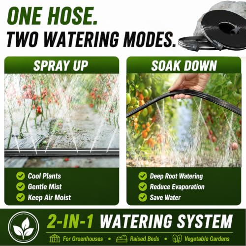 Sprinkler Hose with Holes 25 ft for Garden Watering - size: 25 ft