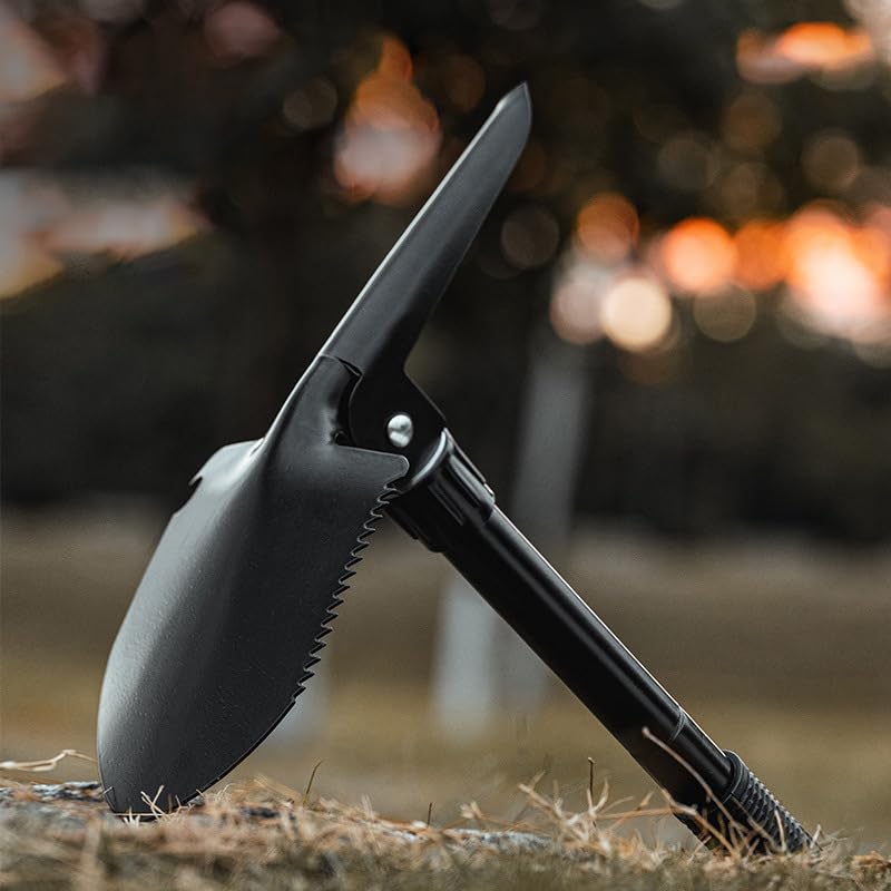 1PCS Folding Spade for Outdoor Planting Durable Gardening Hand Tools,Black