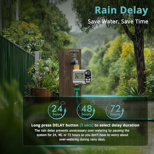 QUOBAS Zero Pressure Water Timer, Sprinkler Timer for Garden Hose Faucet