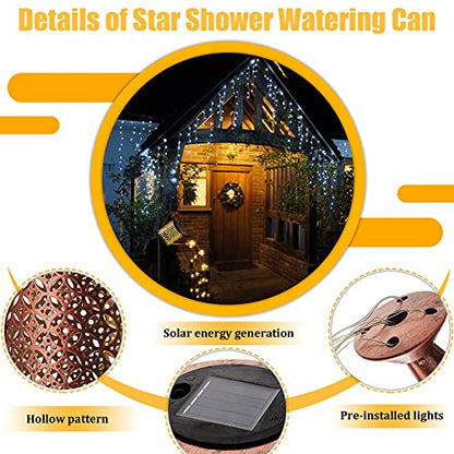 Honoson Solar Watering Can with LED Garden Stake Lights, Classic Style - style: Classic Style