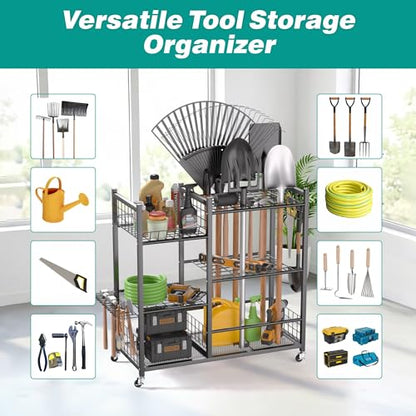 EVERHANGER Garden Tool Organizer, Garage Tool Storage Organization - size: Large