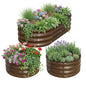 SnugNiture 3-Pack Galvanized Steel Raised Garden Bed Kit - 4x2x1 ft & 2x2x1 ft Metal Planter Boxes for Vegetables, Flowers, Herbs | Easy Assembly, Open Bottom Design
