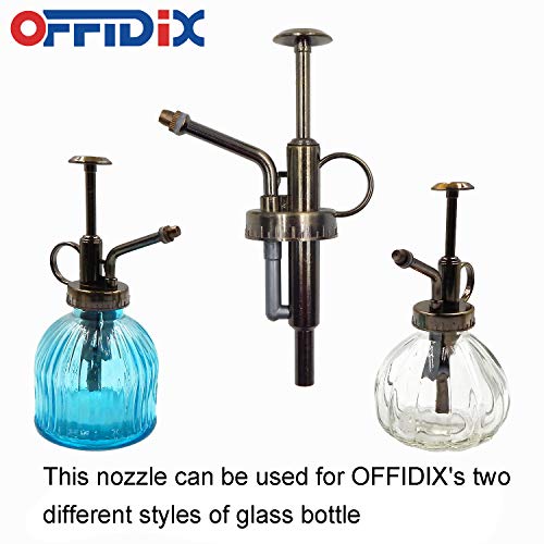 OFFIDIX Sprayers Watering Nozzles Replacement for Bottles Plastic Slivery Nozzle Top Pump for Small Glass Watering Bottle (Antique)