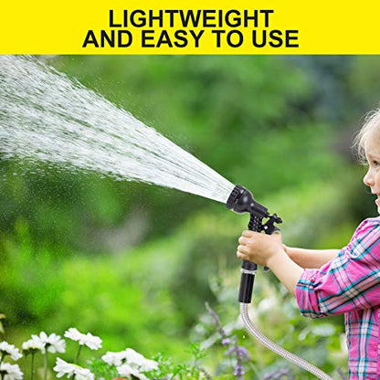 Stainless Steel Garden Hose 75 ft - Metal Water Hose with 2 Nozzles, Lightweight, Tangle Free & Kink Free, Heavy Duty, High Pressure, Flexible, Dog Proof - size: 75FT