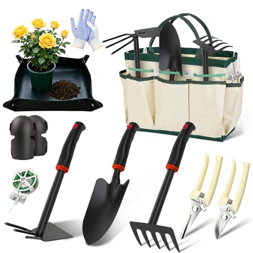 Gardening Tools, 10PCS Garden Hand Tools for Gardening