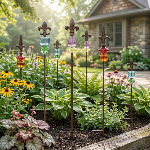 Topadorn Garden Stake Outdoor Metal Garden Stake Plant Pick