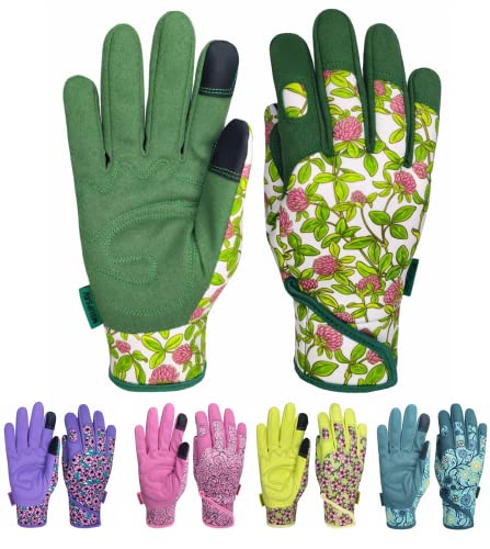 Cute Pattern Gardening Gloves,Thornproof Garden Glove,Gardener Gift - color: 1 Pair Per Pack-green, size: Large
