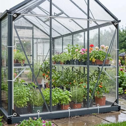 Clear Tarp Heavy Duty Waterproof 18 Mil,Transparent PVC Plastic Tarpaulin with Rustproof Grommets and Reinforced Edges,Ideal for Greenhouse,Patio Enclosure,Porch Rain Blocker and Outdoor Cover 8'x12' - size: 8x12ft