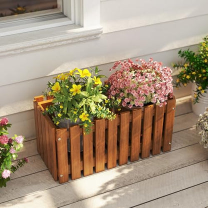 HAPPYGRILL Slat Style Wooden Raised Garden Bed