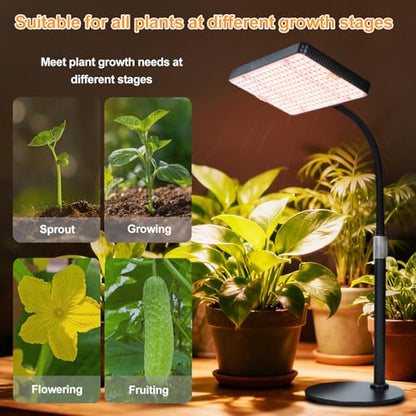25W Desk Grow Lights for Indoor Plants, Bonsai, Seed Starting - size: 1 Head