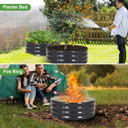 Galvanized Raised Garden Bed- 2Pcs 3x3x1FT Planter Boxes, Grey - color: Gray, size: 3x3x1FT