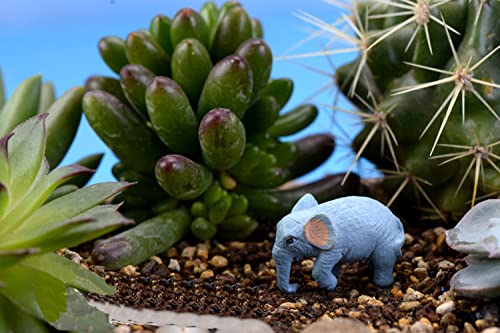 Tiny Animal Figurines Terrarium Decorations, Garden Miniature Fairy Figurines, Fairy Garden Supplies - color: Elephant