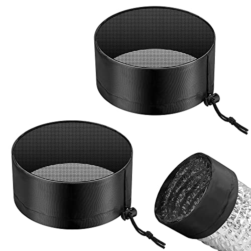 VIVOSUN 2-Pcs. Grow Tent Vent Cover, 4"/6"/8" Duct Filter Vent Cover with Elastic Band and Fixed Buckle for Plant Grow Tent Vent - size: 6 Inch