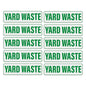 10 Pack Yard Waste Stickers 10" × 3" Self-Adhesive Waterproof Vinyl